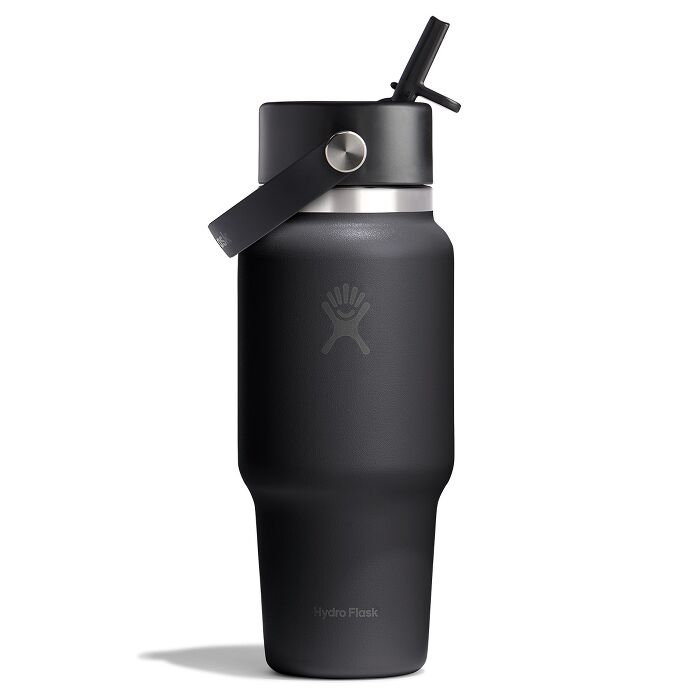 24 oz (710 ml) Wide Mouth Travel Bottle with Flex Straw Cap