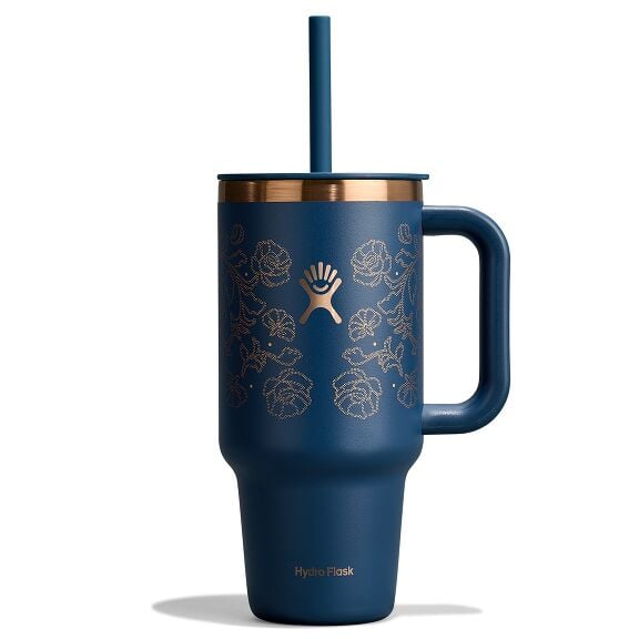 32 oz (946 ml) Travel Tumbler - Western Dark Blue