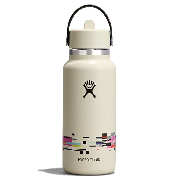 32 oz (946 ml) Wide Mouth with Flex Straw Cap - Glitch White