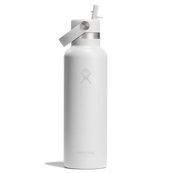 21 oz (621 ml) Standard Mouth with Flex Straw Cap - Tonal White