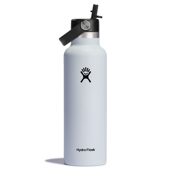 21 oz (621 ml) Standard Mouth with Flex Straw Cap - White