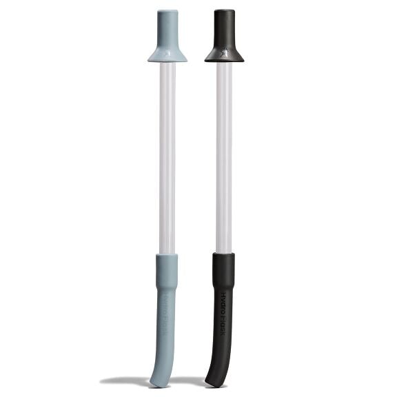Shaker Cap Straw 2-Pack Accessory - Black and Shale Grey