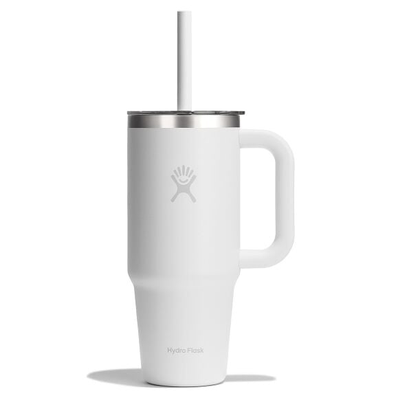 24 oz (710 ml) Travel Tumbler Clear Lid - Tonal White