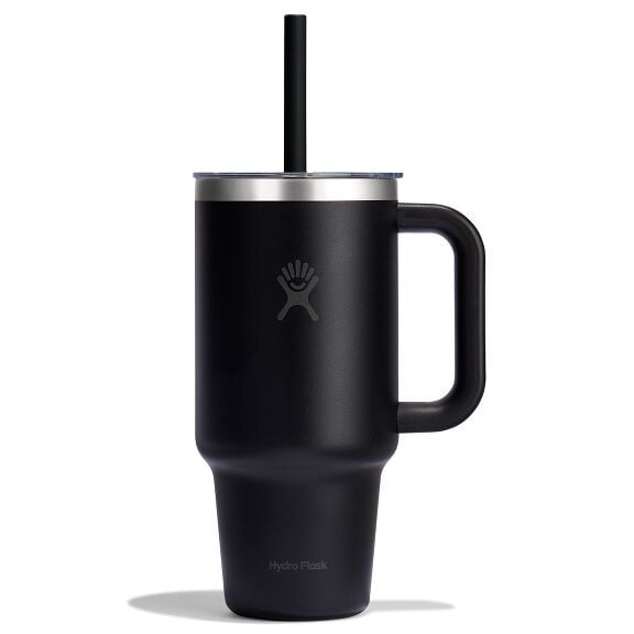 32 oz (946 ml) Travel Tumbler Clear Lid - Tonal Black