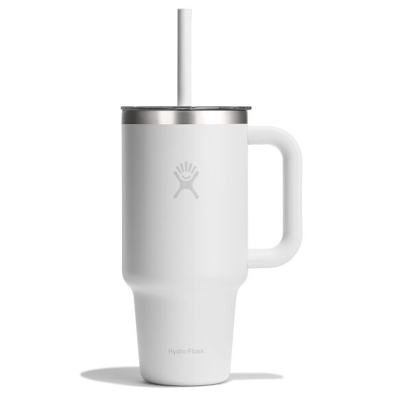 32 oz (946 ml) Travel Tumbler Clear Lid - Tonal White