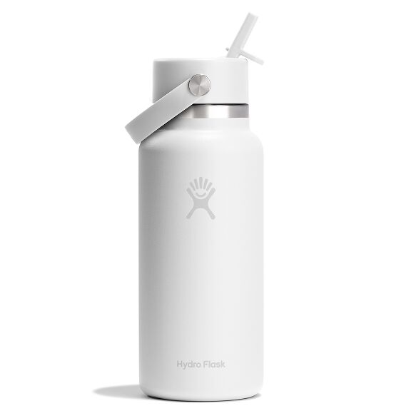 32 oz (946 ml) Wide Mouth with Flex Straw Cap - Tonal White