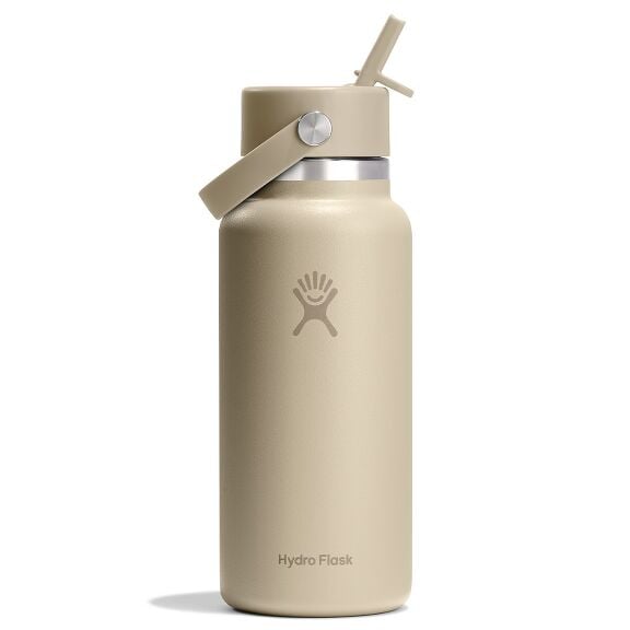 32 oz (946 ml) Wide Mouth with Flex Straw Cap - Tonal Oat