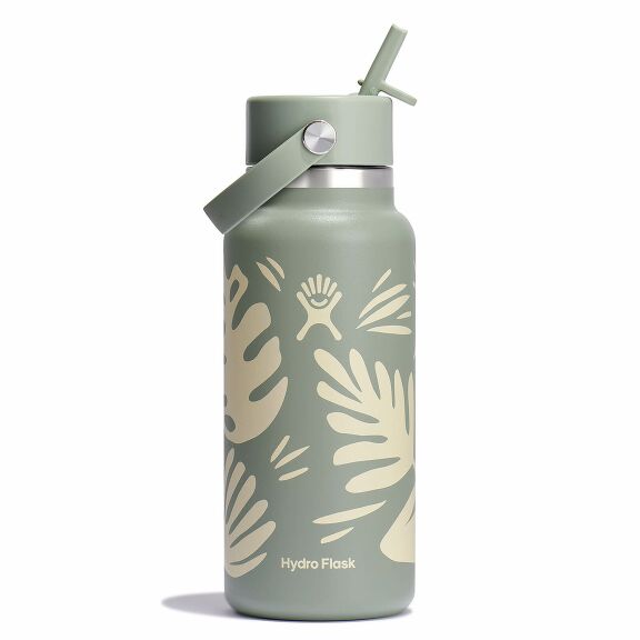 32 oz (946 ml) Wide Mouth with Flex Straw Cap - Botanical Bliss Agave