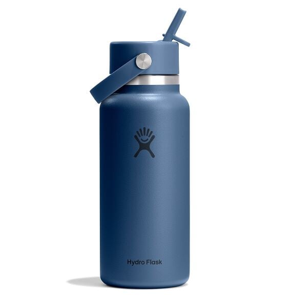 32 oz (946 ml) Wide Mouth with Flex Straw Cap - Harbour Blue