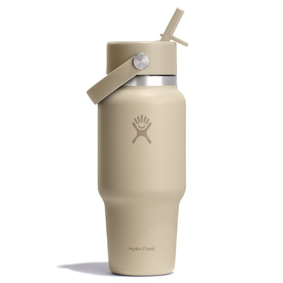 24 oz (710 ml) Wide Mouth Travel Bottle with Flex Straw Cap - Tonal Oat