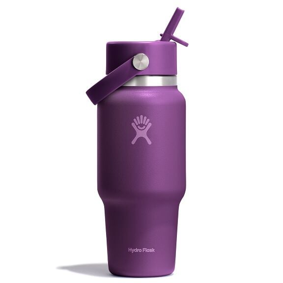 24 oz (710 ml) Wide Mouth Travel Bottle with Flex Straw Cap - Beachplum