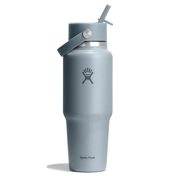 32 oz (946 ml) Wide Mouth Travel Bottle with Flex Straw Cap - Shale Grey