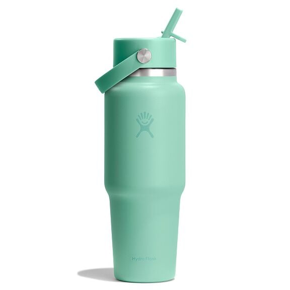 32 oz (946 ml) Wide Mouth Travel Bottle with Flex Straw Cap - Mermaid Green