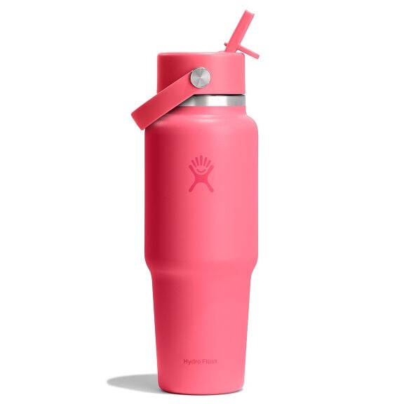 32 oz (946 ml) Wide Mouth Travel Bottle with Flex Straw Cap - Popstar Pink