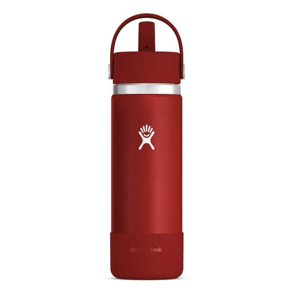 20 oz Wide Mouth with Flex Straw Lid - Lychee Red