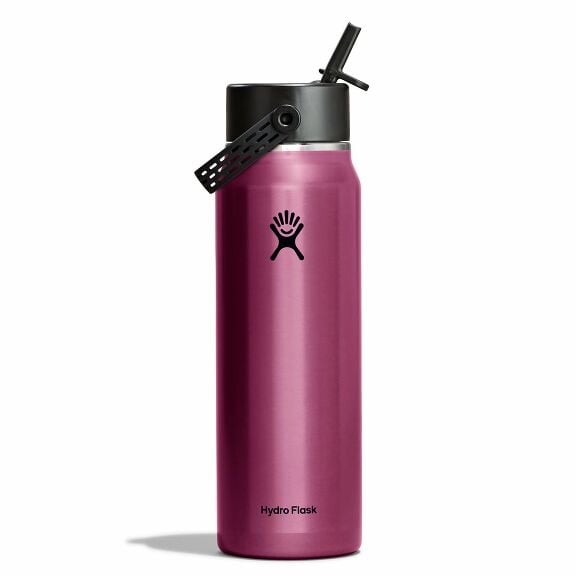 32 oz Lightweight Flex Straw Bottle - Garnet Red