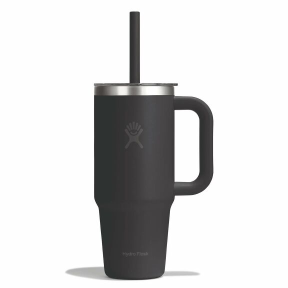 24 oz Travel Tumbler Clear Lid - Black