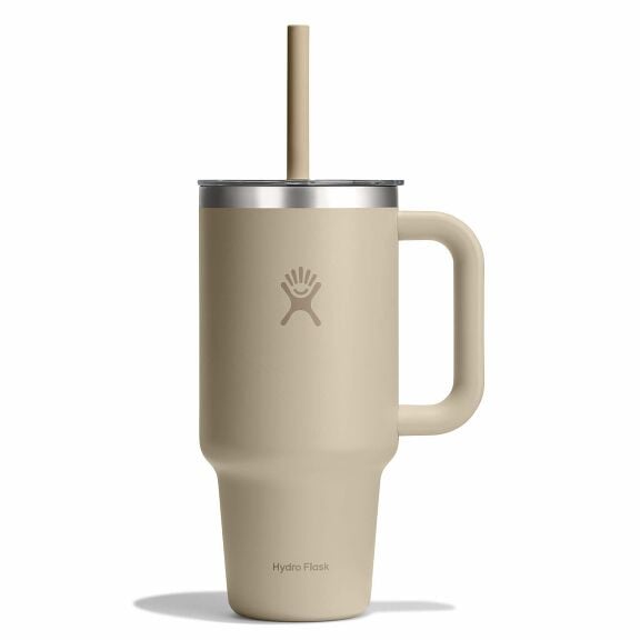 32 oz Travel Tumbler Clear Lid - Oat