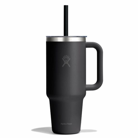 40 oz Travel Tumbler Clear Lid - Black