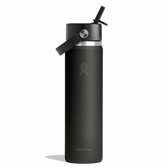 24 oz Wide Mouth with Flex Straw Cap - Tonal Black