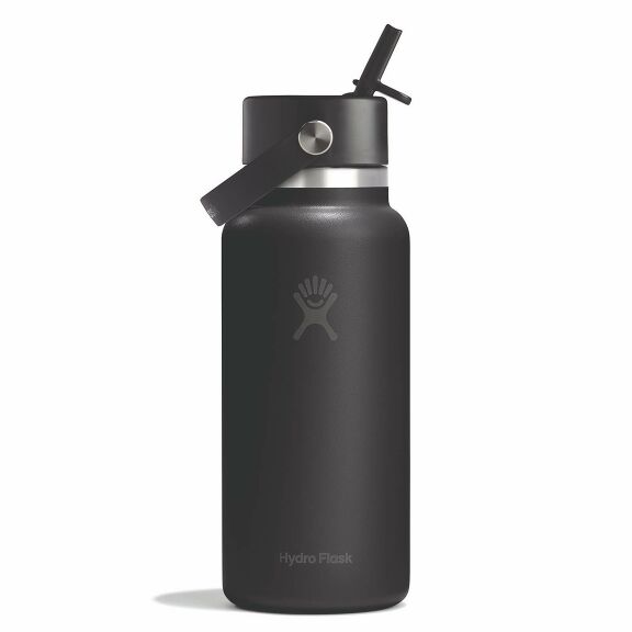32 oz Wide Mouth with Flex Straw Cap - Tonal Black
