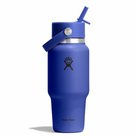 24 oz Wide Flex Straw Travel Bottle - Capri Blue