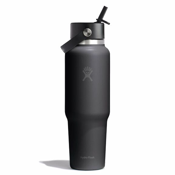 40 oz Travel Bottle with Flex Straw Cap - Tonal Black