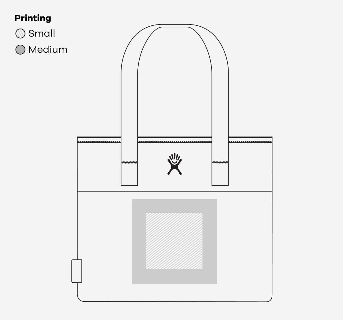 8 L Lunch Tote:  PRINTING 4.25 in (diameter) PLACEMENT Front Side & Back Side