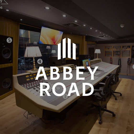 inside abbey road studios with logo overlayed